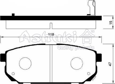 Ashuki I042-20 - Kit de plaquettes de frein, frein à disque cwaw.fr