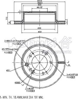 Ashuki I033-01 - Disque de frein cwaw.fr