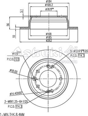 Ashuki I033-15 - Disque de frein cwaw.fr