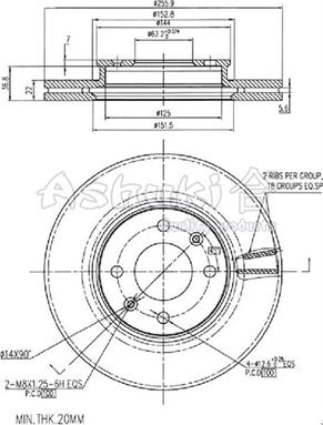 Ashuki I032-21 - Disque de frein cwaw.fr