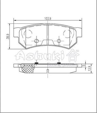 Ashuki J009-68 - Kit de plaquettes de frein, frein à disque cwaw.fr