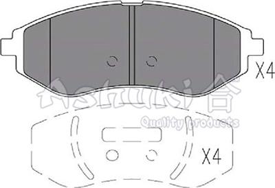 Ashuki J009-01 - Kit de plaquettes de frein, frein à disque cwaw.fr