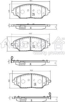 Ashuki J009-10 - Kit de plaquettes de frein, frein à disque cwaw.fr