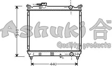 Ashuki K454-06 - Radiateur, refroidissement du moteur cwaw.fr