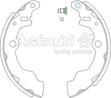 Ashuki K014-50 - Jeu de mâchoires de frein cwaw.fr