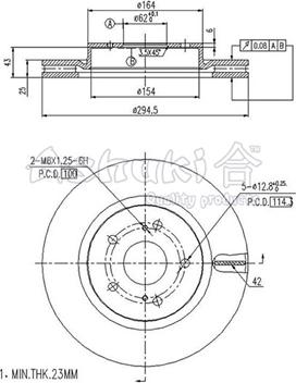 Ashuki K016-45 - Disque de frein cwaw.fr