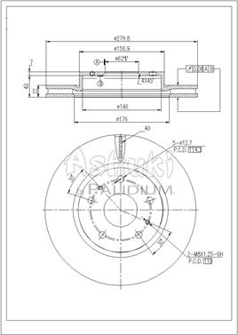 Ashuki K016-42 - Disque de frein cwaw.fr