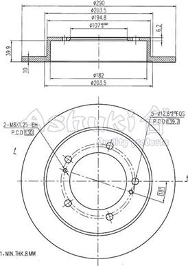 Ashuki K016-05 - Disque de frein cwaw.fr