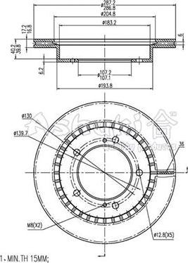 Ashuki K016-20 - Disque de frein cwaw.fr