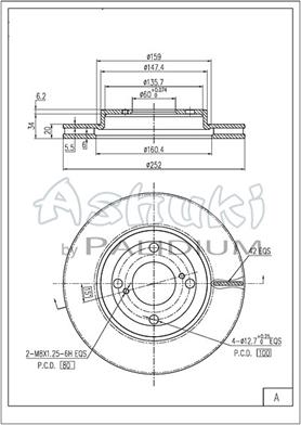 Ashuki K016-71 - Disque de frein cwaw.fr