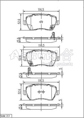 Ashuki K012-40 - Kit de plaquettes de frein, frein à disque cwaw.fr