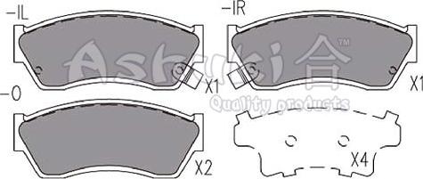 Ashuki K012-06 - Kit de plaquettes de frein, frein à disque cwaw.fr