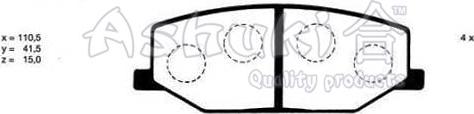 Ashuki K012-07 - Kit de plaquettes de frein, frein à disque cwaw.fr