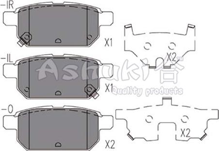 Ashuki K012-27 - Kit de plaquettes de frein, frein à disque cwaw.fr