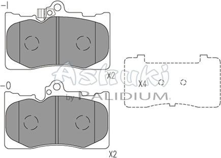 Ashuki L114-01 - Kit de plaquettes de frein, frein à disque cwaw.fr