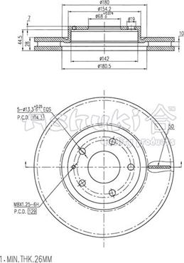 Ashuki M606-55 - Disque de frein cwaw.fr