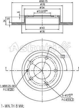 Ashuki M606-15 - Disque de frein cwaw.fr