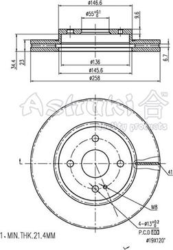 Ashuki M606-39 - Disque de frein cwaw.fr