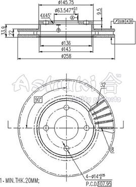 Ashuki M606-30 - Disque de frein cwaw.fr