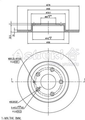 Ashuki M608-30 - Disque de frein cwaw.fr