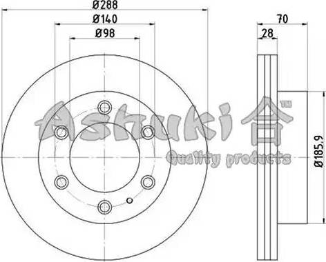 Ashuki M608-25 - Disque de frein cwaw.fr