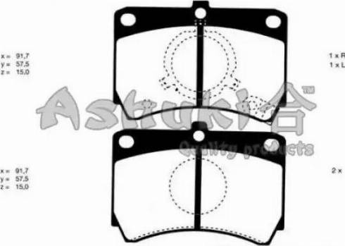 Ashuki M044-01 - Kit de plaquettes de frein, frein à disque cwaw.fr