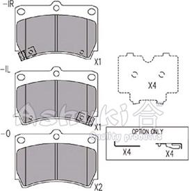 Ashuki M045-01 - Kit de plaquettes de frein, frein à disque cwaw.fr