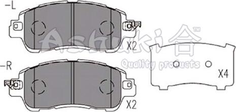 Ashuki M045-30 - Kit de plaquettes de frein, frein à disque cwaw.fr