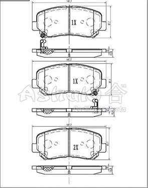 Ashuki M050-40 - Kit de plaquettes de frein, frein à disque cwaw.fr