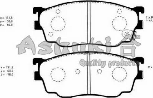 Ashuki M050-02 - Kit de plaquettes de frein, frein à disque cwaw.fr