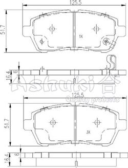 Ashuki M050-39 - Kit de plaquettes de frein, frein à disque cwaw.fr