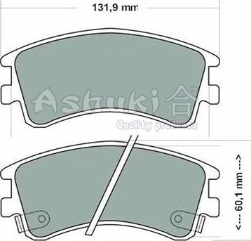 Ashuki M050-36 - Kit de plaquettes de frein, frein à disque cwaw.fr