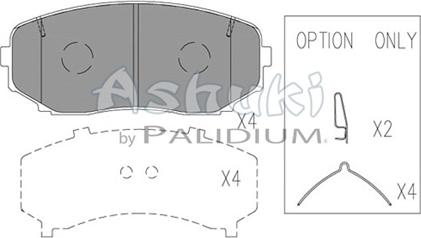 Ashuki M075-47 - Kit de plaquettes de frein, frein à disque cwaw.fr