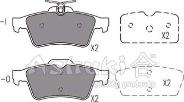 Ashuki M075-35 - Kit de plaquettes de frein, frein à disque cwaw.fr