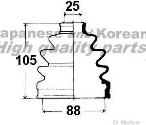 Ashuki M168-10 - Joint-soufflet, arbre de commande cwaw.fr