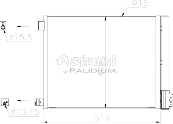 Ashuki N658-01 - Condensateur, climatisation cwaw.fr