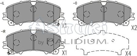 Ashuki N009-99 - Kit de plaquettes de frein, frein à disque cwaw.fr