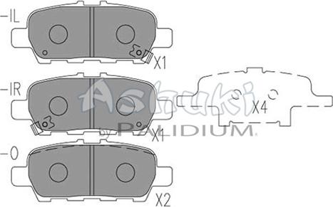 Ashuki N009-96 - Kit de plaquettes de frein, frein à disque cwaw.fr