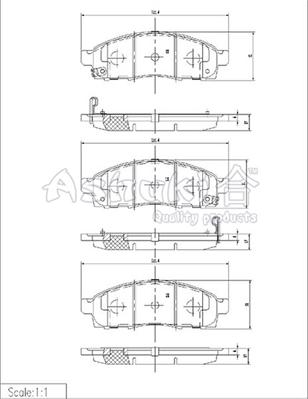 Ashuki N009-93 - Kit de plaquettes de frein, frein à disque cwaw.fr