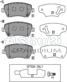 Ashuki N009-97 - Kit de plaquettes de frein, frein à disque cwaw.fr