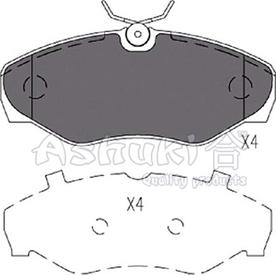 Ashuki N009-58 - Kit de plaquettes de frein, frein à disque cwaw.fr