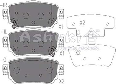 Ashuki N009-86 - Kit de plaquettes de frein, frein à disque cwaw.fr