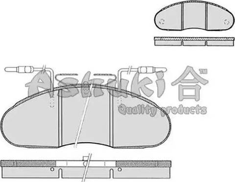 Ashuki N009-22 - Kit de plaquettes de frein, frein à disque cwaw.fr