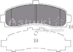 Ashuki N009-70 - Kit de plaquettes de frein, frein à disque cwaw.fr