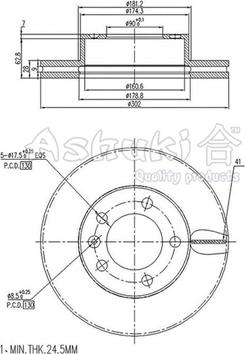 Ashuki N014-35 - Disque de frein cwaw.fr