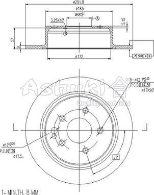 Ashuki N014-29 - Disque de frein cwaw.fr