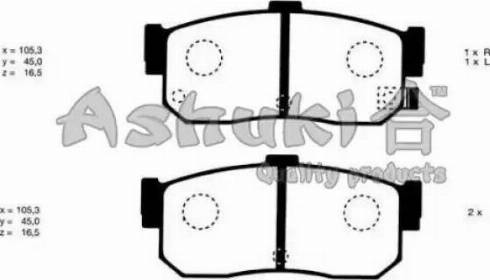 Ashuki N011-00 - Kit de plaquettes de frein, frein à disque cwaw.fr