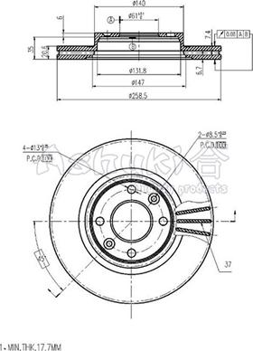 Ashuki N013-19 - Disque de frein cwaw.fr