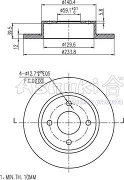 Ashuki N013-17 - Disque de frein cwaw.fr