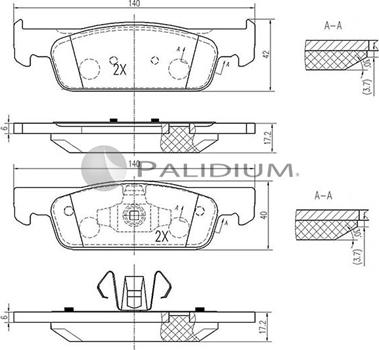 Ashuki P1-1447 - Kit de plaquettes de frein, frein à disque cwaw.fr